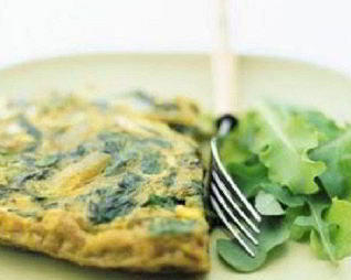 Яичница-болтунья со шпинатом