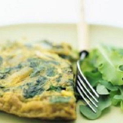 Яичница-болтунья со шпинатом