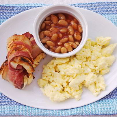 Яичница с фасолью