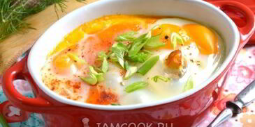 яичница с картофелем и беконом в духовке