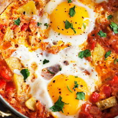 Яичница с сыром