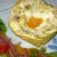 Рецепт Яичницы с ветчиной в лаваше