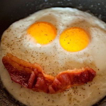 Яичница с ветчиной