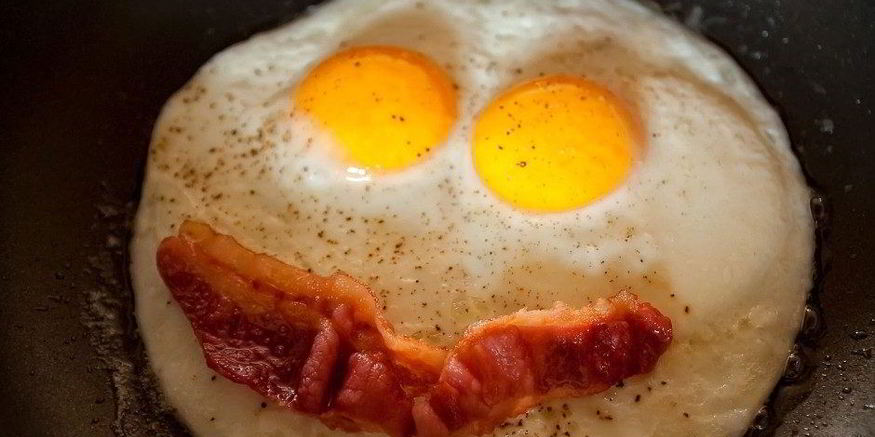 Рецепт яичницы с ветчиного