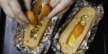 яичница в чиабатте