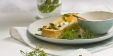 яичница в чиабатте