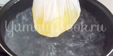 яичница, варенная в пакете