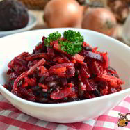 Рецепт Закуски из свеклы с овощами и черной фасолью