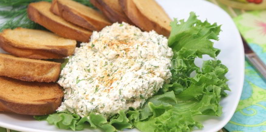 Рецепт закуски из сыра фета с гренками