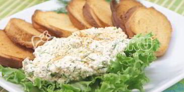 закуска из сыра фета с гренками