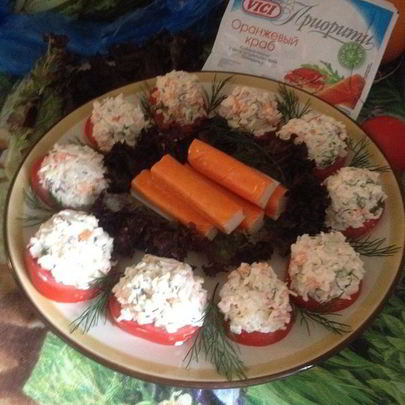 Закуска с крабом