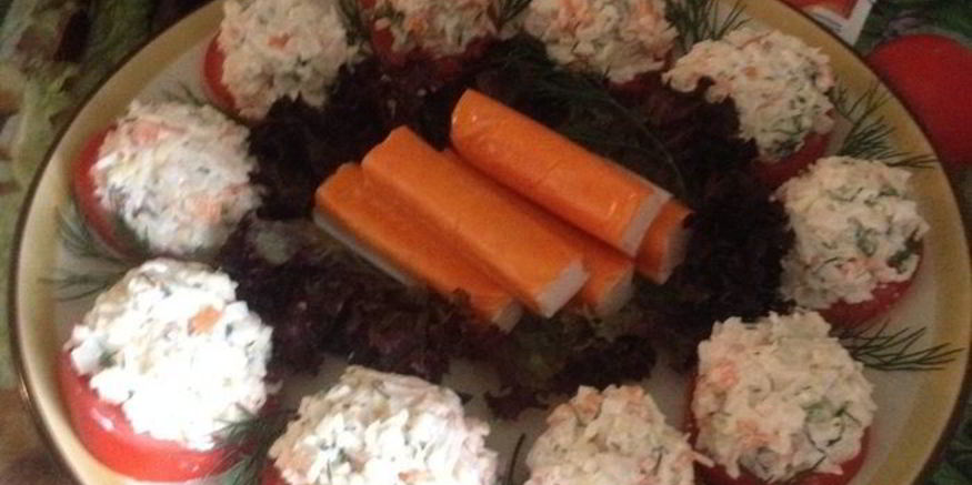 Рецепт закуски с крабом