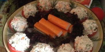 закуска с крабом