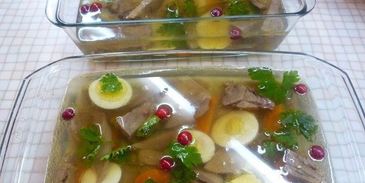 заливное из говяжьего языка