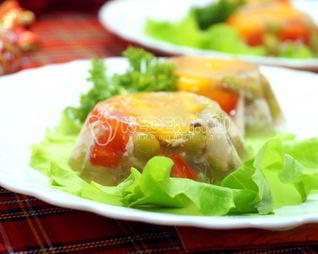 Заливное из курицы Праздничное