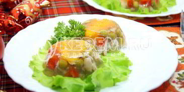 заливное из курицы праздничное