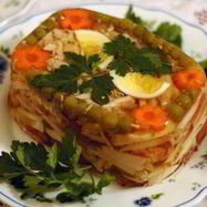 Рецепт Заливного из курицы с зеленым горошком