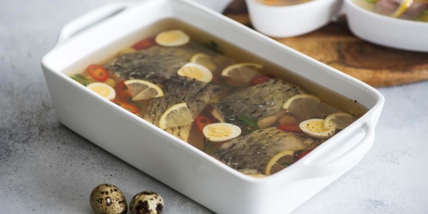 Рецепт заливного карпа с медом