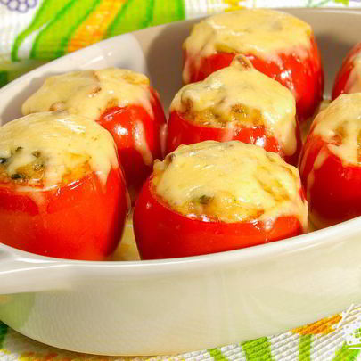 Помидоры, запеченные с жюльеном