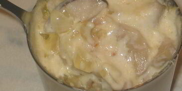 сливочный жульен из белых грибов без муки