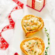 Рецепт Слоеных сердечек с жюльеном из креветок