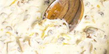 слоеные сердечки с жюльеном из креветок