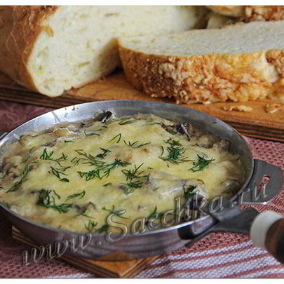 Жульен из баклажанов