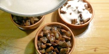 жульен с грибами и сметаной