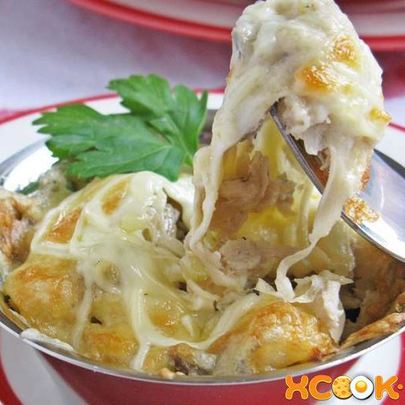 Жульен с курицей и грибами