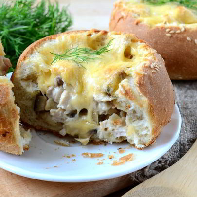 Жульен в булочках