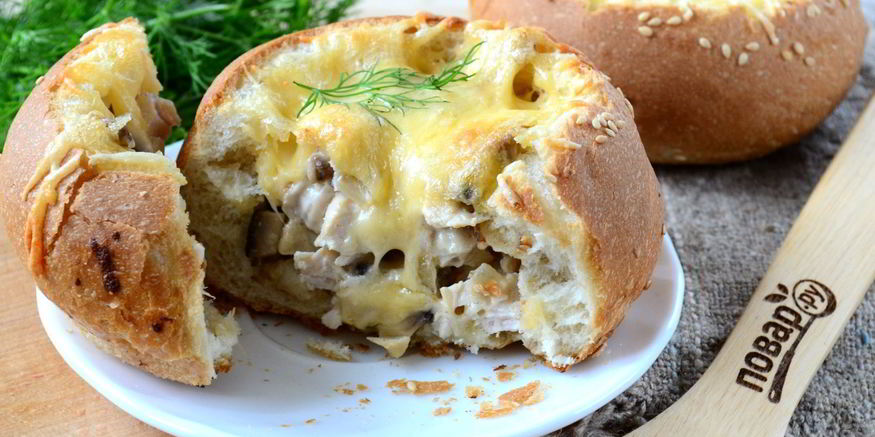 Рецепт жульена в булочках