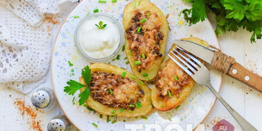 Рецепт жульена в картошке