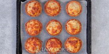 жульен в тарталетках с грибами и сыром