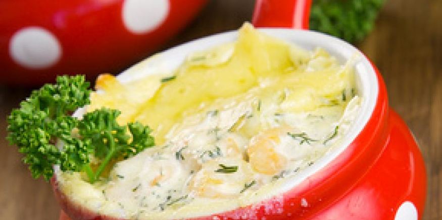 Рецепт жюльена с креветками в горшочках