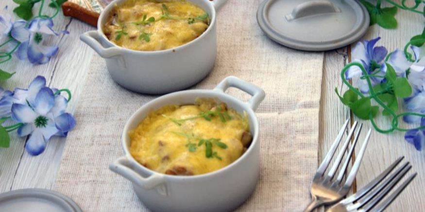 Рецепт жюльена с курицей и лисичками