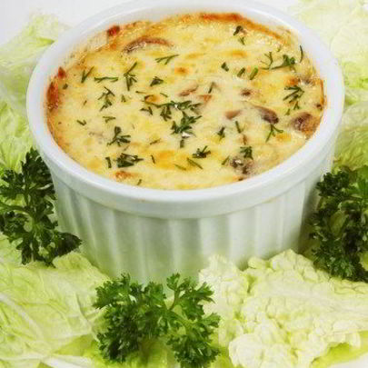 Жюльен с ветчиной и грибами